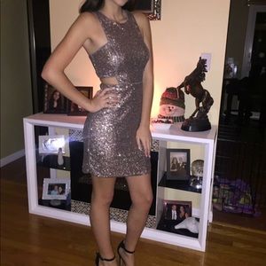 Juniors Express Gold Dress